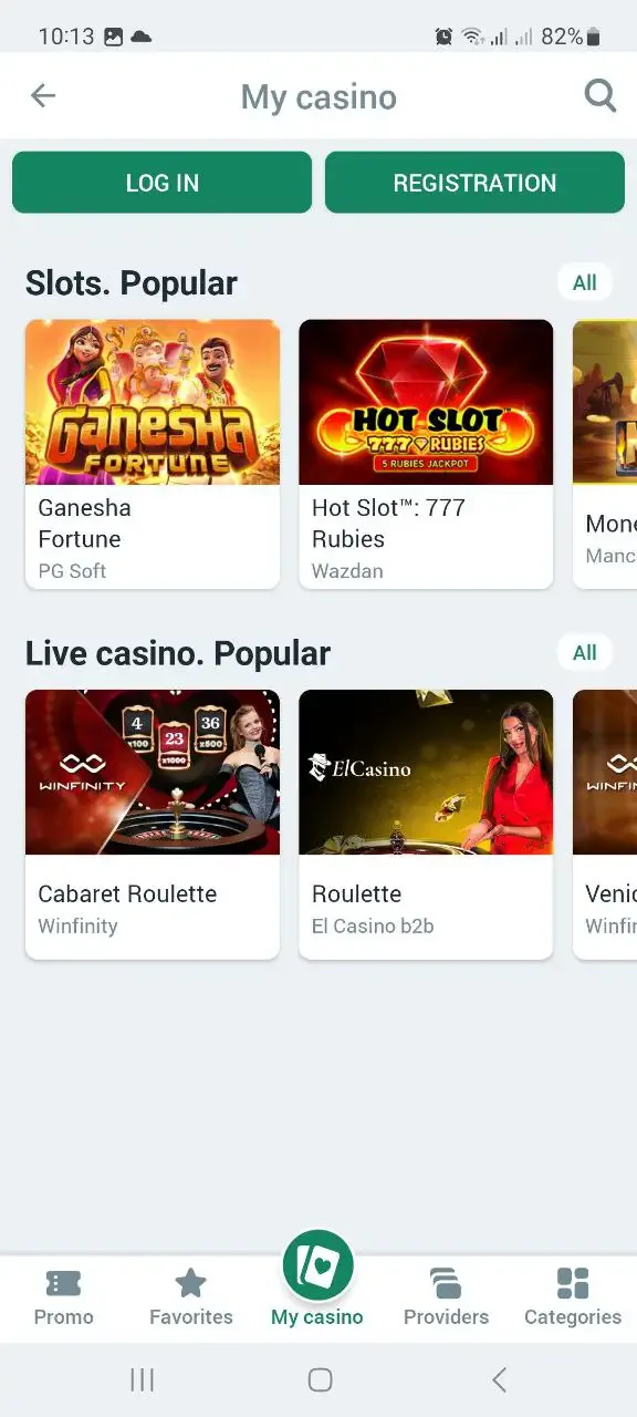 App Betwinner de casino