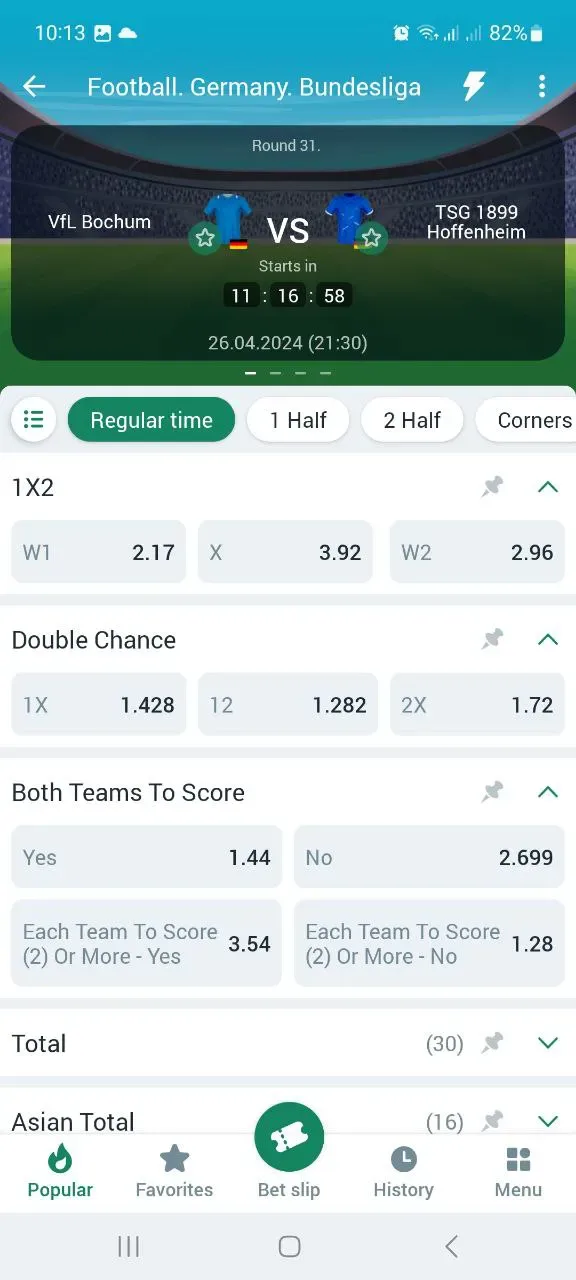 App Betwinner de apuestas deportivas